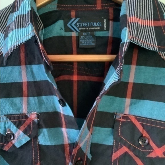 Street Rules Long Sleeve Button Down Size Large Plaid - Picture 3 of 5